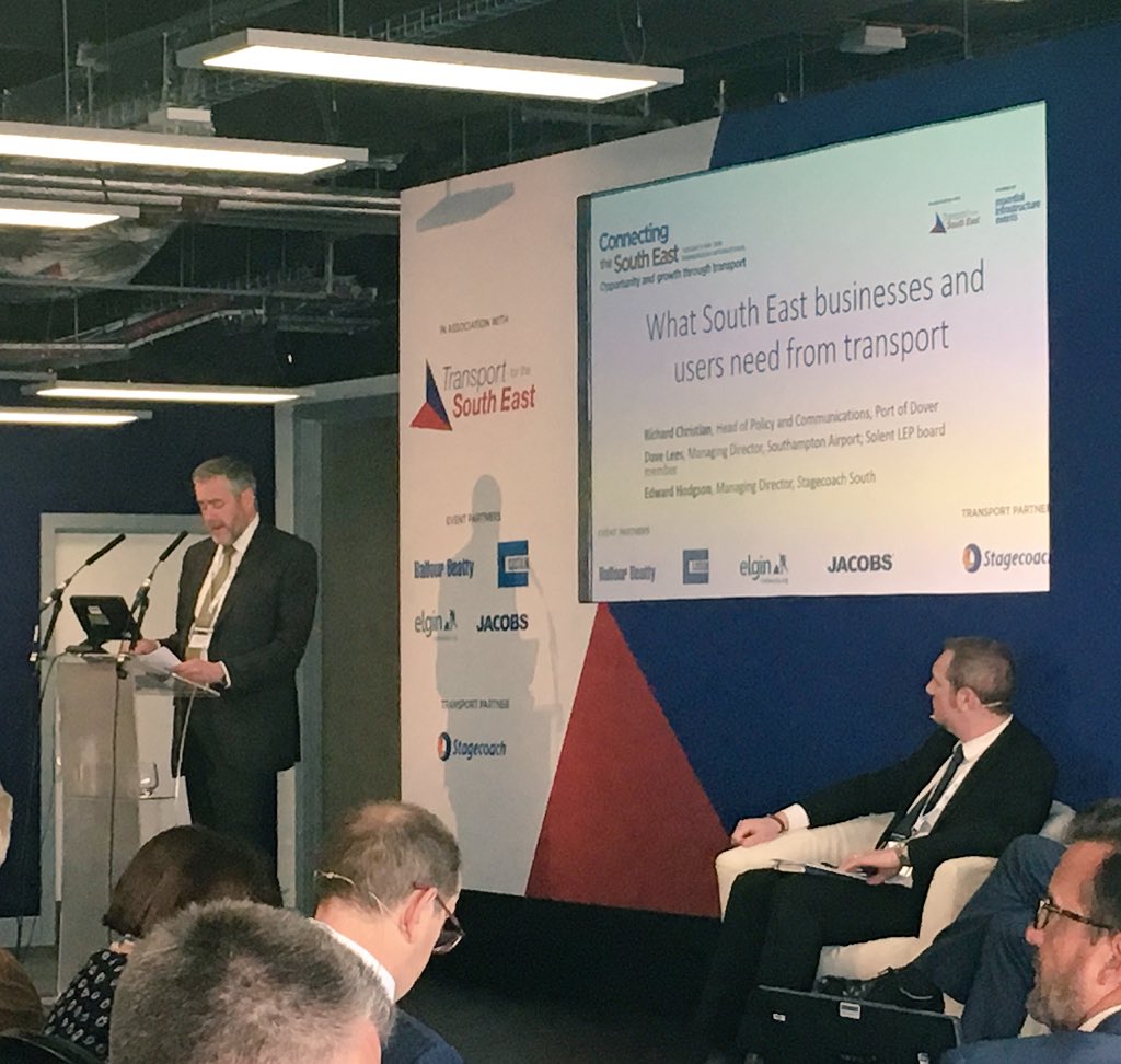 St0711Stacey's tweet photo. Listening to our @StagecoachSouth MD Edward Hodgson talk at the Connecting South East event on how wider transport networks effect local roads & public transport. The key is strategic management & priority measures for sustainable travel. #ctse #travelnetwork #southeast #growth https://t.co/E12CP2EG9a