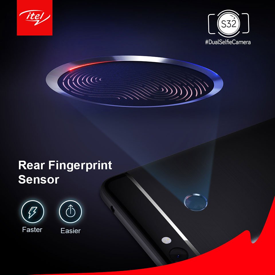 itelNigeria's tweet photo. Unlock your phone sharp sharp with the touch of your finger. No wahala, no yawa. 😁
#DualSelfieCamera #FingerprintForEveryone https://t.co/vMYYsivKrt