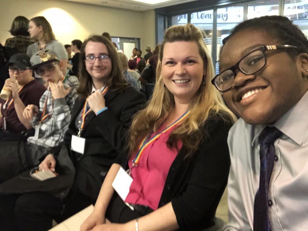 Missuz_Hart's tweet photo. Our @GLRobertsCVI students attending the #ddsb #GSA Conference.
#dressedtoimpress
#loveislove
#sharingourpride
#ally https://t.co/xQStC6syxM