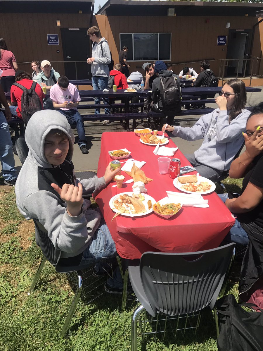 Summit_NSHS's tweet photo. Summit got to enjoy great weather and celebrate cinco de mayo. Thank you Hospitality and Tourism for hosting https://t.co/PCROcF2p5O