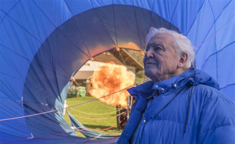 73. David Attenborough is inside a balloon.Actually, this is not the part of the balloon you are meant to stand in, but I think it's ok, because he is David Attenborough.  #AttenboroughDay #Attenbirthday