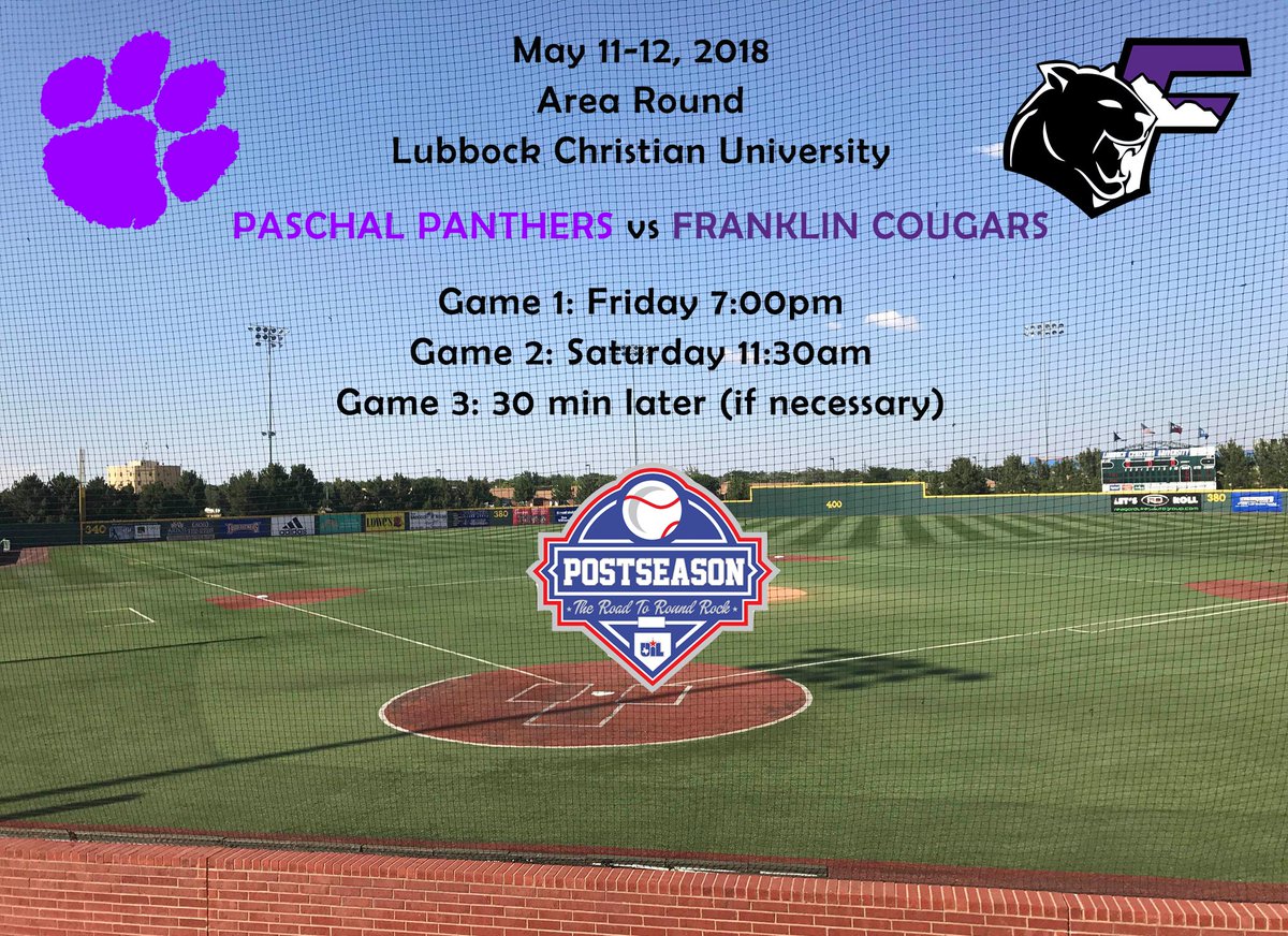PaschalBaseball's tweet image. The Panthers will be traveling to Lubbock for Round 2 of the playoffs.  #TeamFirstTeamLast  #PaschalProud  #OneMoreWeek