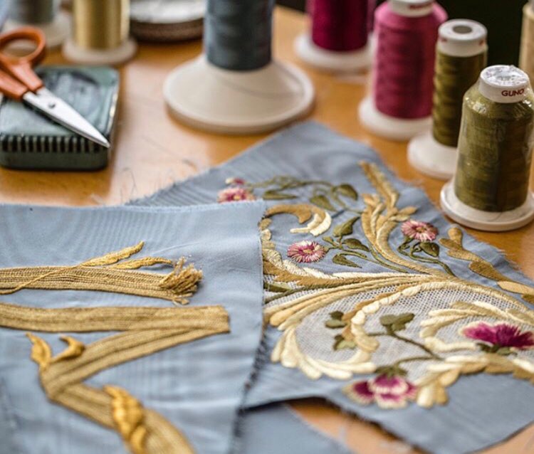Congratulations 3rd year Photography student @Jo_Randall
Absolutely delighted to see her images on the @erdem feed yesterday. Work in progress from Jenny King Embroidery.
The countdown to the #MetGala2018 Heavenly Bodies: Fashion and the Catholic Imagination