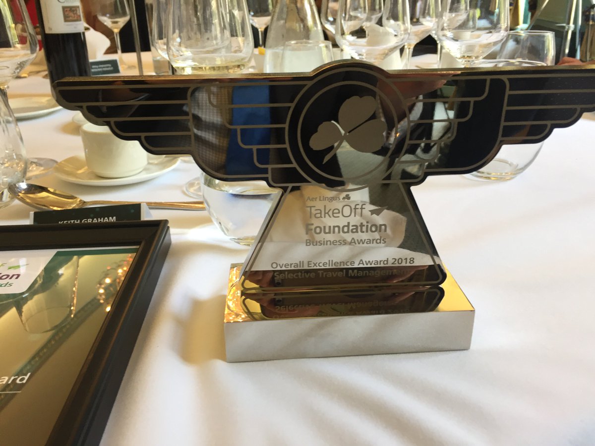 Fantastic news for the team <a href="/selectivetm/">Selective Travel Mgt 🌍</a> ! We are delighted to win the 'Overall Excellence Award' @AerLingus_TOFBA  #TOFBA18
