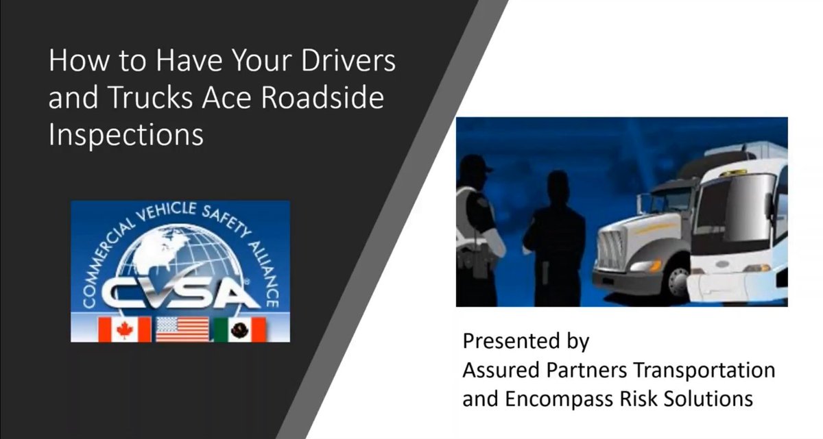 Webinar: How to Have Your Drivers and Trucks Ace Roadside Inspections buff.ly/2wp7k1x #TruckingWebinar #FMCSACompliance #RoadsideInspections