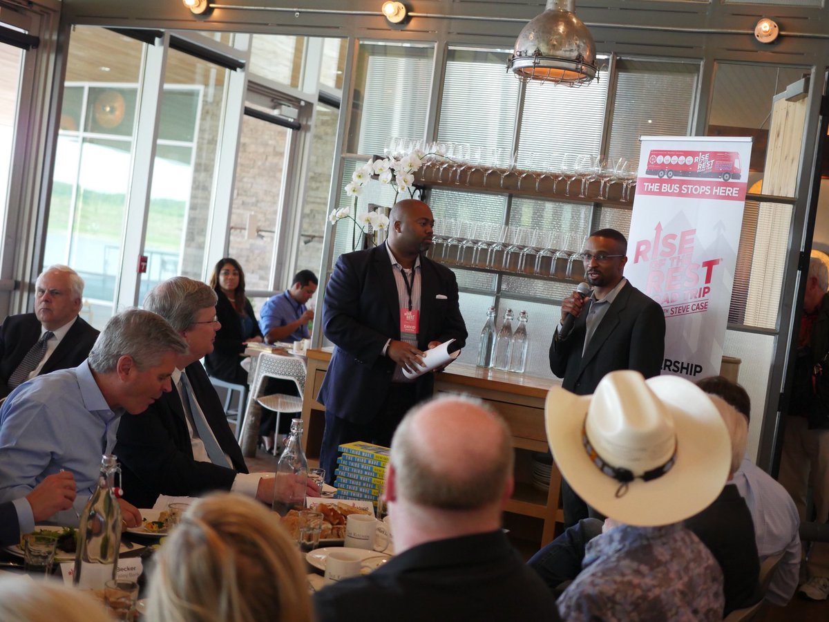 Mekaeg's tweet photo. I appreciate the opportunity to share more about @_CodeCrew with AOL founder Steve Case, the @RiseOfRest tour, and so many local leaders this morning. We can build a better Memphis. https://t.co/teL5O7S6ne