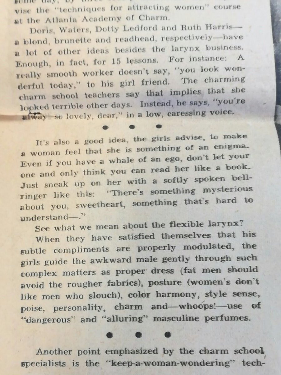 alexinarchives's tweet photo. "'You're always so lovely, dear,' in a low, caressing voice."
*skin crawls* #archivesfind https://t.co/pBggLVlgS7