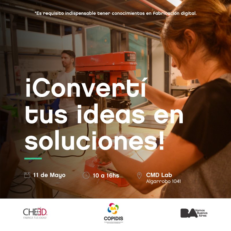 BAcienciaytecno's tweet photo. ¡Este viernes no te pierdas el #ChallengedeCoCreación de #GaleríaCientífica en el #CMDLab! 😍
¡Si tenes ideas creativas y conocimientos en Impresión 3D, ¡esta es tu oportunidad de ponerlos a prueba para una buena causa! 👉 https://t.co/NdLTxcIO9u
@Che3Dok @copidisgcba https://t.co/rJeUwq9260
