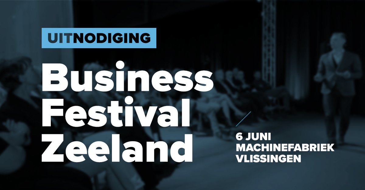 Als ambassadeur en kennispartner van Business Festival Zeeland nodigen we jou van harte uit als onze gast! Op het festival kun je genieten van seminars en workshops van ondernemers.

Het ticket krijg je van ons, het enige wat je hiervoor hoeft te doen is ons een PM sturen! 😃