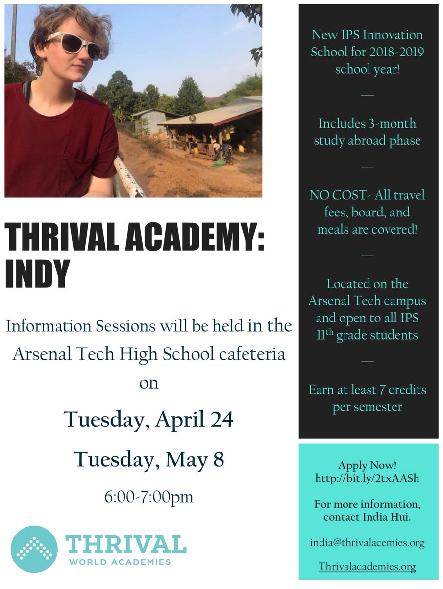achsknights's tweet photo. Info Session Tonight 👉 @ThrivalAcademy is a new #myIPS one-year school that is open to high school juniors and offers students a 3-month study abroad program that’s FREE ? Click here to learn more: https://t.co/2HdGIABy1P https://t.co/wtXFUOKuPW