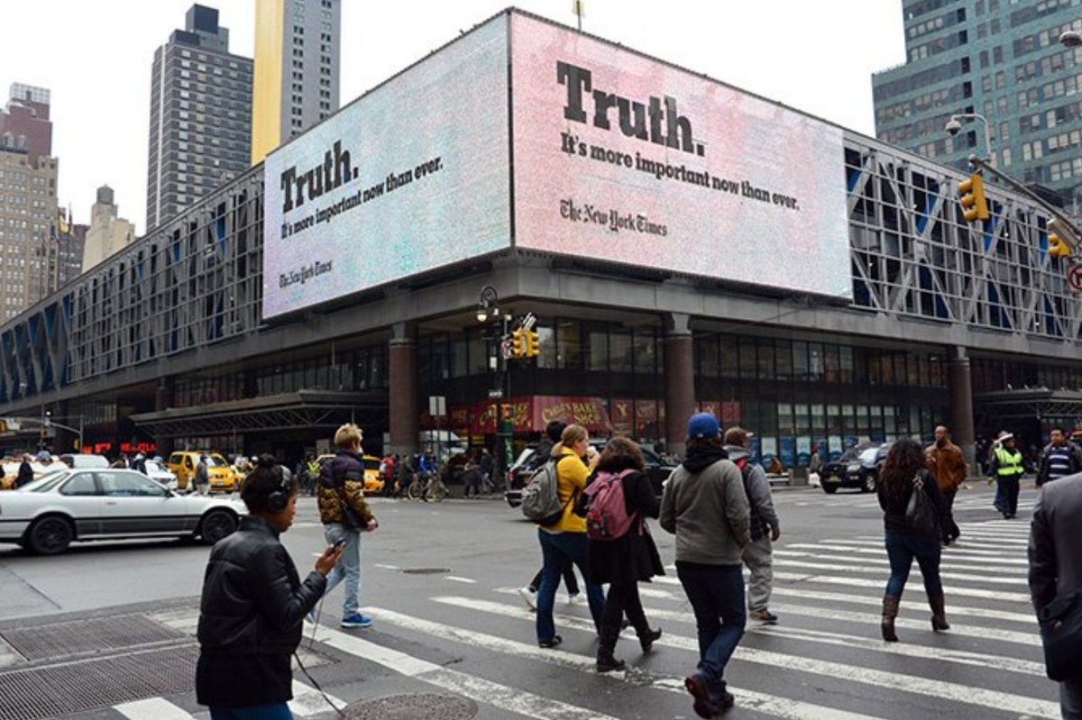 Clear Channel Outdoor On Twitter Isn T This The Truth We Re Cheering On Droga5 Horizonmedia S Nytimes Campaign To Stealtheshobie Tonight At Theobieawards Nytimes Droga5 Horizonmedia Go2018 Geopathooh Youroaaa Outofhome Advertising