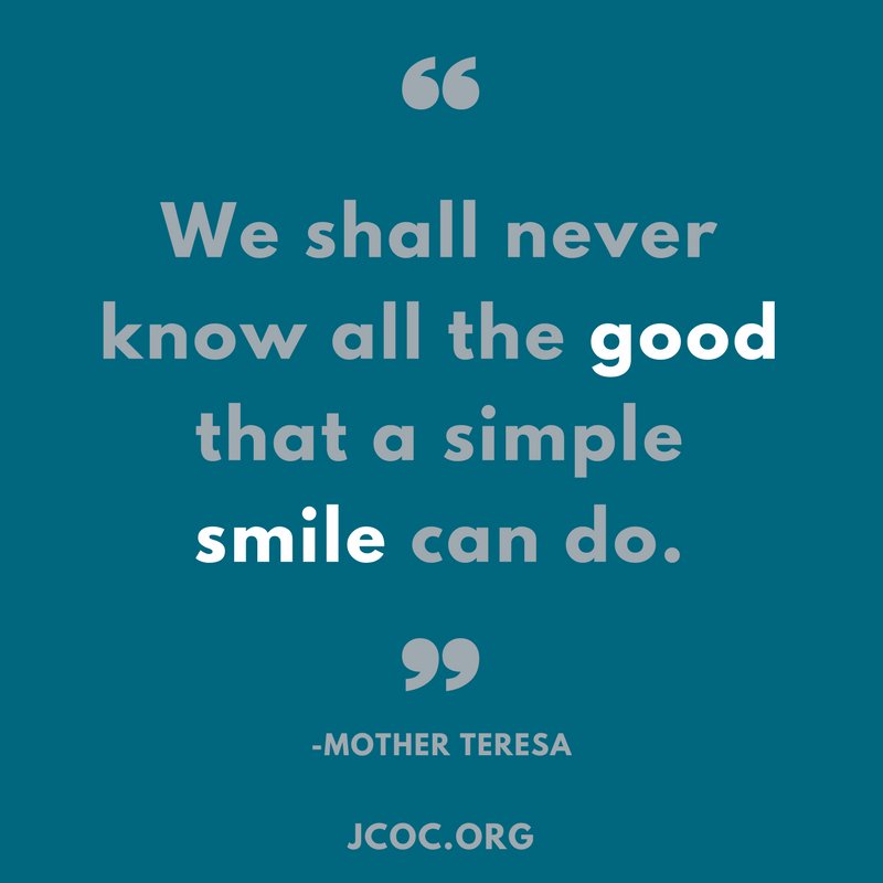 JCOCVB's tweet photo. #motherteresa #quotes #bethegood #justsmile https://t.co/smbpoZhjyE