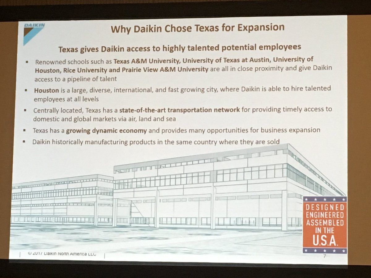 Takeshi Ebisu, President and CEO of Goodman Global Group (member of the Daikin Group), explains why Daikin chose Texas to expand and built the Daikin Texas Technology Group