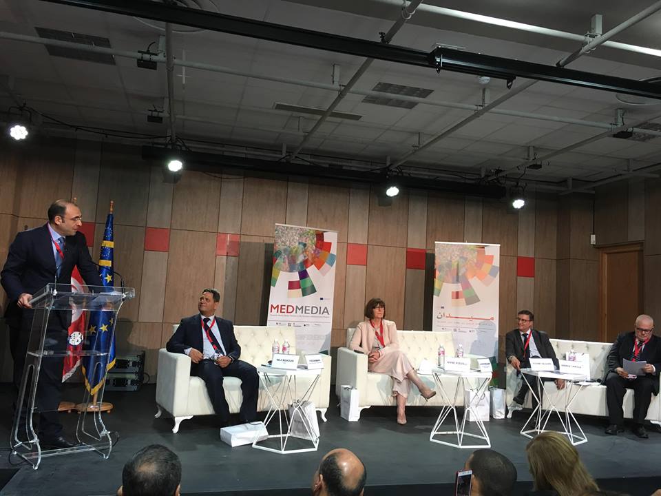 مشاركة #اليونسكو في المؤتمر الختامي لمشروع <a href="/MedmediaNetwork/">MedMedia Network</a> المنعقد  في 8 و 9 مايو 2018 في مدينة الثقافة في #تونس حول وسائل 
الإعلام العمومي في جنوب #البحرالمتوسط
