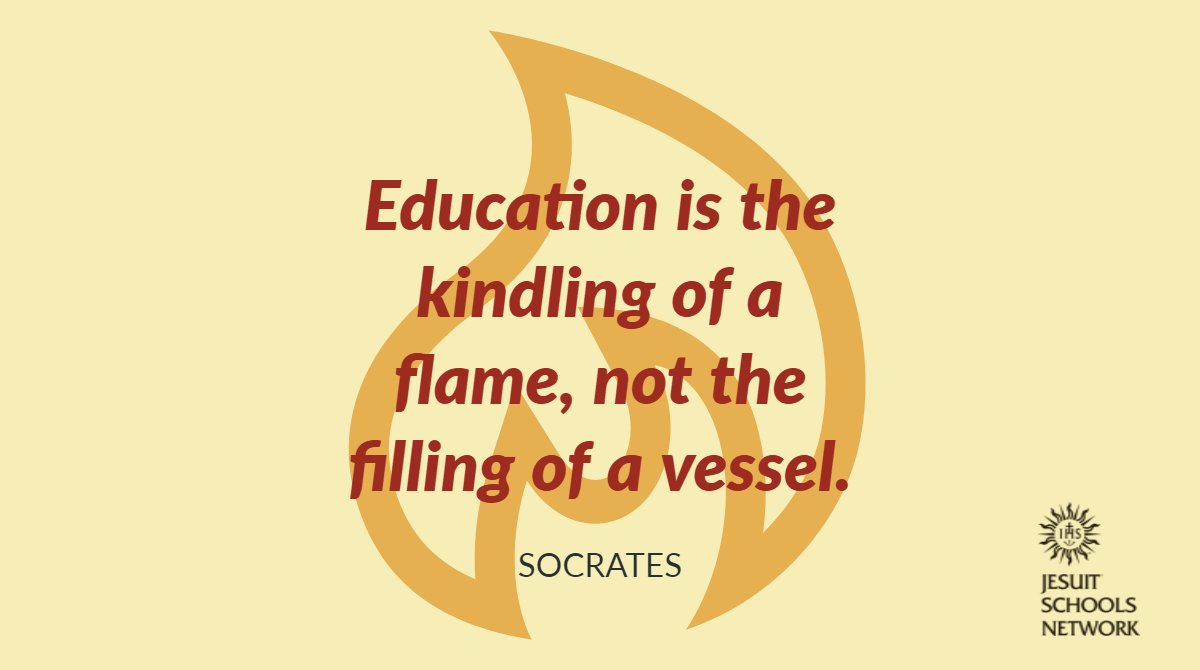 jesuitschools's tweet photo. #ThankATeacher who has set your world on fire! #TeacherAppreciationWeek #QOTD https://t.co/QXv9RD1nbi