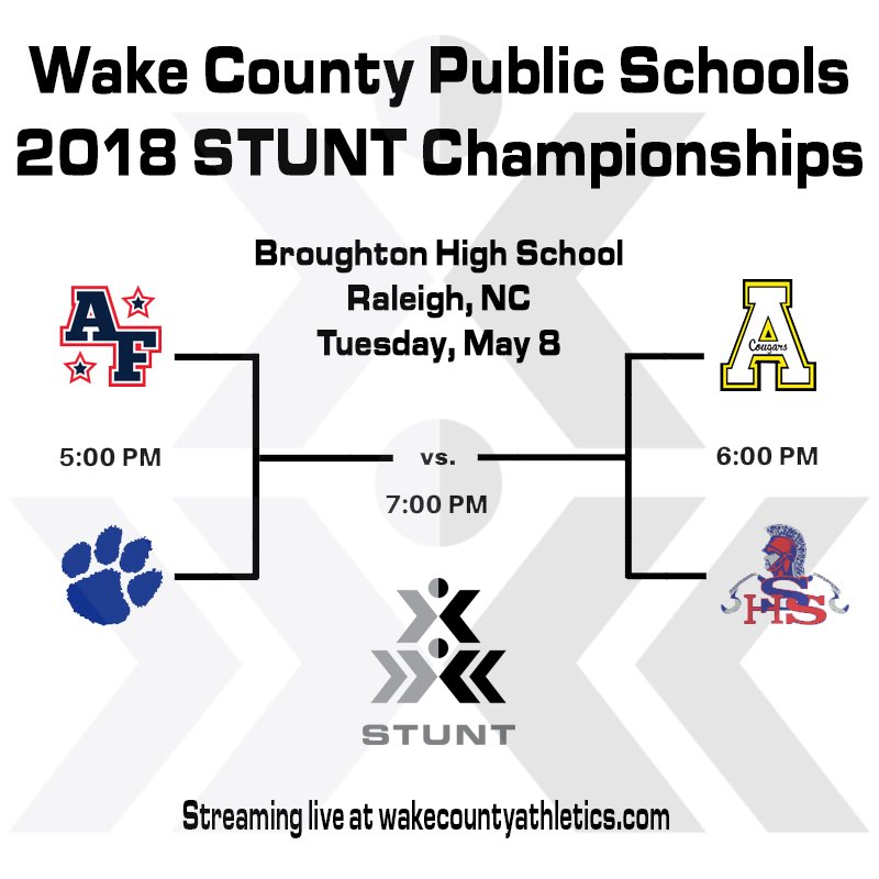 Watch these top four high schools in Wake County vie for the championship title tonight starting at 5:00 pm eastern time! <a href="/WCPSS_Athletics/">Wake County Athletics</a>