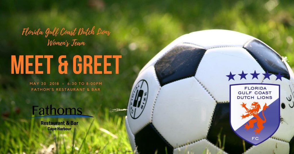 fgcdutchlions's tweet photo. We’re excited to announce our 2018 Florida Gulf Coast Dutch Lions Women’s Team Meet &amp; Greet! Come meet the players at @fathomsfl on 5/30 before their season opener 💪🏼⚽️🦁
#orangefamily #fgcdlfc #womenssoccer #wpsl #soccer #soccergirl #soccertime #familyfun #swfl #capecoral https://t.co/0CYiNHMiUg