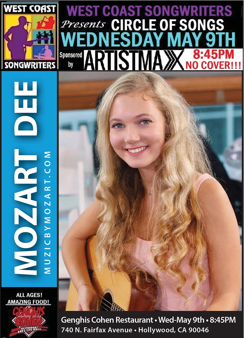 soultravelers3's tweet photo. #LosAngeles Don't miss @MuzicByMozart  #sing her #newmusic Wed .May 9th at @GenghisCohenLA w/ @WCSong /@ArtistMax_Org! 🎹🖤 🎼 #livemusic  #singersongwriter #artistmax  #songwriters  hosted by @Elyse411, thx @kencaillat @NitaneeParis Erik Isaacs &amp; @mikalblue https://t.co/QQU0je08rB