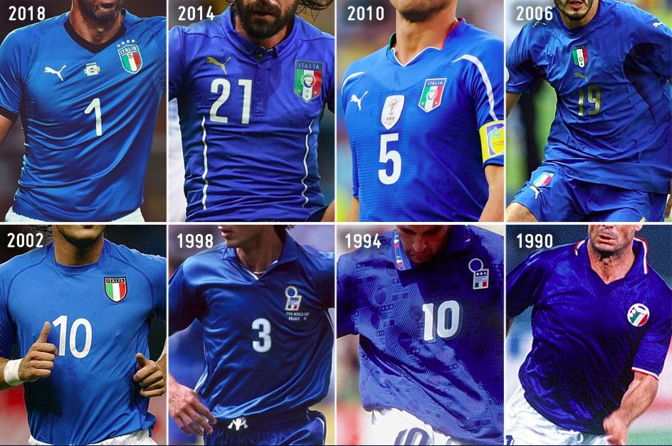 Italy's iconic jerseys through the years