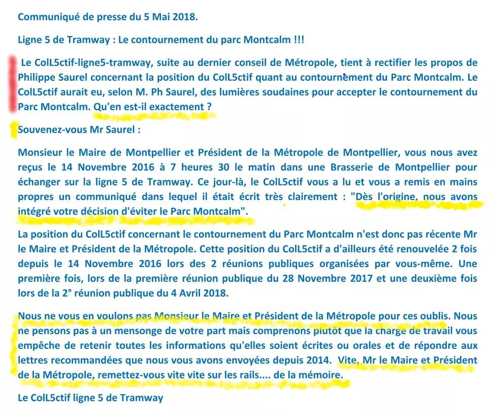 Communiqué de presse du collectif suite aux "affirmations" de  @Saurel_P lors du dernier conseil de métropole m.youtube.com/watch?v=hVqoc7…