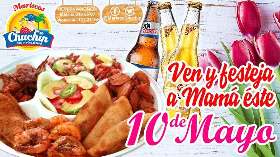MariscoChuchin's tweet photo. Amigos y Amigas, los invitamos a que nos visiten en Mariscos Chuchin.🙋‍♂️🙋‍♀️ en cualquiera de nuestras DOS UBICACIONES y vengan a festejar a #Mamá éste #10deMayo con una deliciosa #Charola de #Mariscos🦐🐟 y #Cubetazos de #Cervezas🍺 https://t.co/rSqG9pPC8p