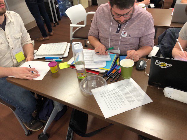 dmacinstitute's tweet photo. Tomorrow, participants will be working on creating infographics, but before we hop onto the computer, we're starting with some analog practice #dmac18 https://t.co/VF96xyL9qg