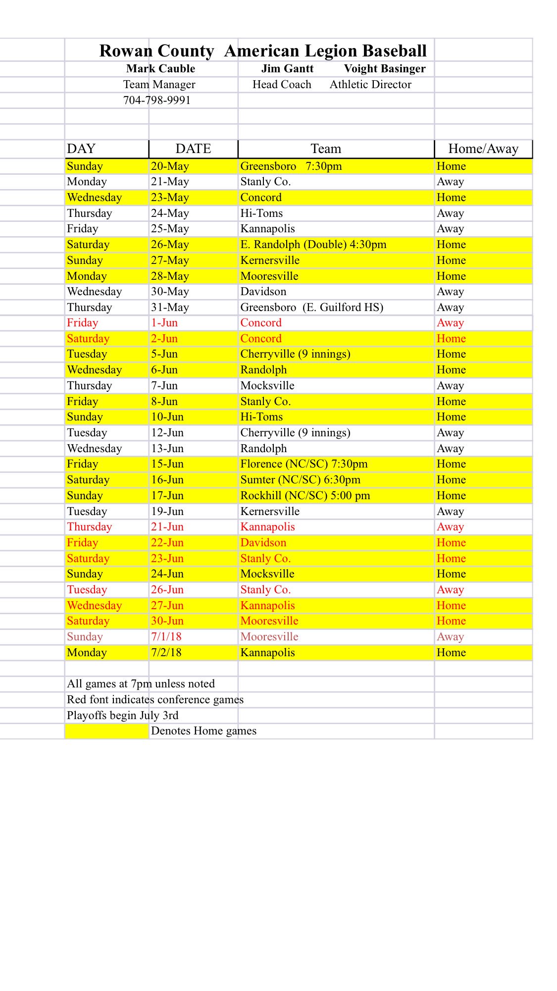 RowanCountyLegion on Twitter: "2018 Rowan County American Legion