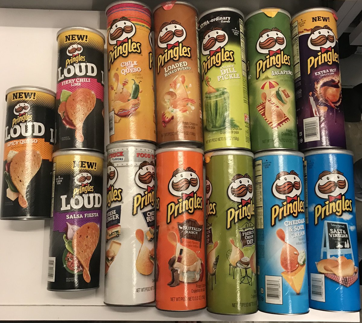 athena_colada's tweet image. When you may or may not have a slight obsession with trying all of the @Pringles flavors #pringles #pringlescommentary #pringlesstacking