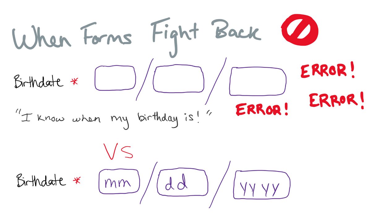 MegF_ogel's tweet photo. Why can’t this form just work better? It wasn’t designed hat way. #a11ybydesign #forms https://t.co/iaiaE6komt