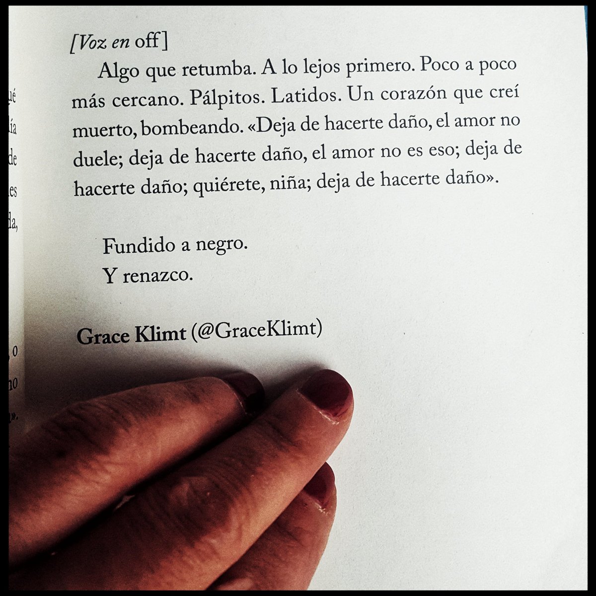 elamoreschulo's tweet photo. "Un corazón que creí muerto, bombeando..." 
#GraceKlimt 
#Elamoreschulo https://t.co/M2JQ2JPn4U