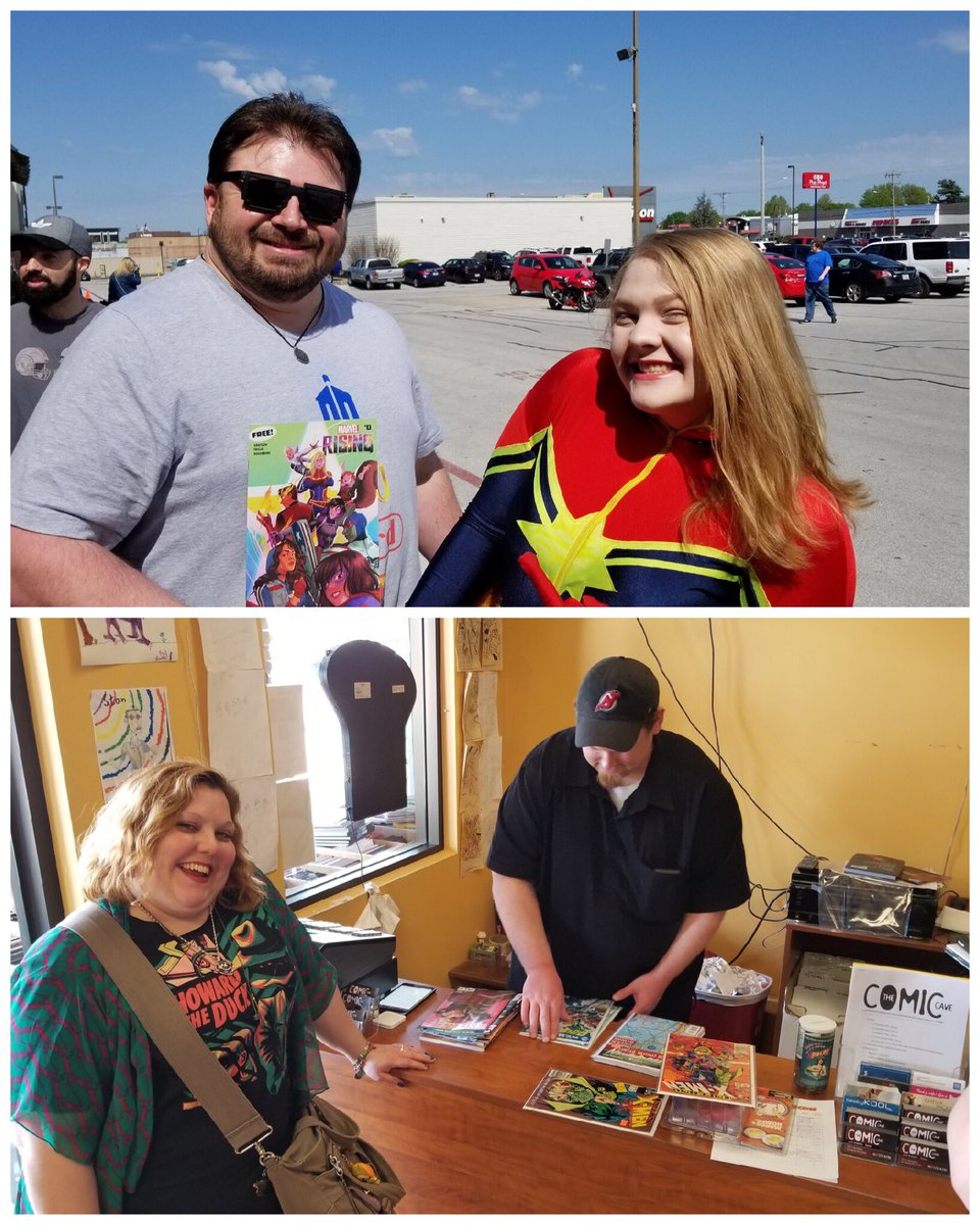 Do_You_Nerd's tweet photo. What do you do when you wanna Buy lots of #comics ? Use #captainmarvel as a distraction! #comiccave #freecomicbookday #fcbd2018 #marvel https://t.co/hYbnPLJnWH