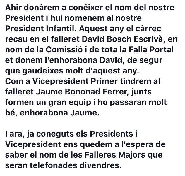 #fallaportal  #comencemdenou #presidents2019 #fallessóntotlany
