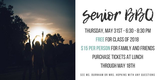 DRseniors18's tweet image. buy your tickets at all lunches this week!!!