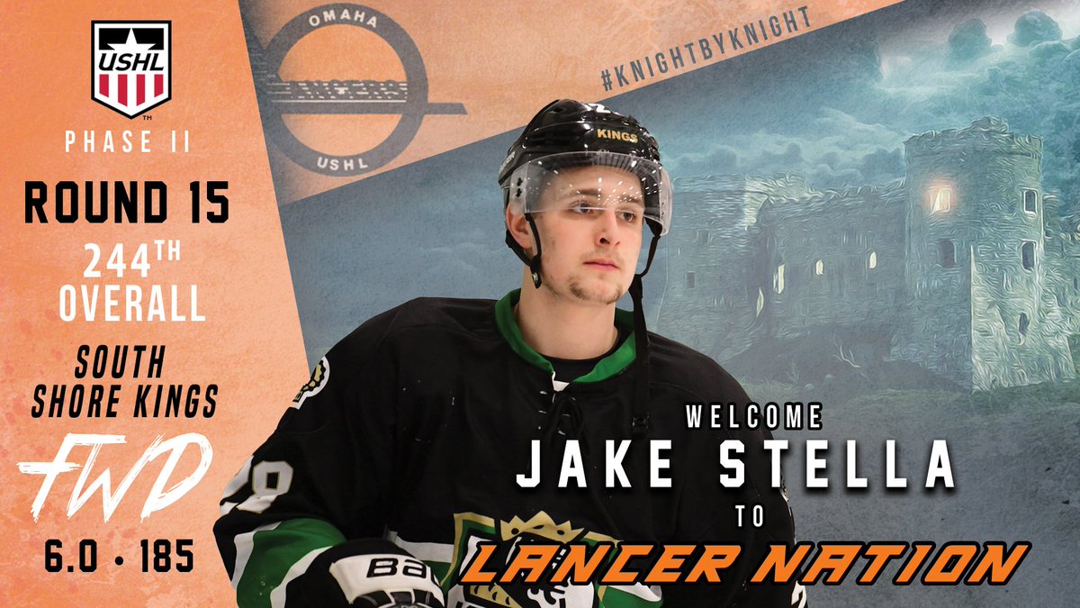 OmahaLancers's tweet photo. Lancers Draft Selection:
#USHLDraft - Phase II: 15th Round / 243th Overall
Forward - Jake Stella
Sweden / USA
#KnightByKnight π°#WhosNext https://t.co/Tp8L1Yq6gd