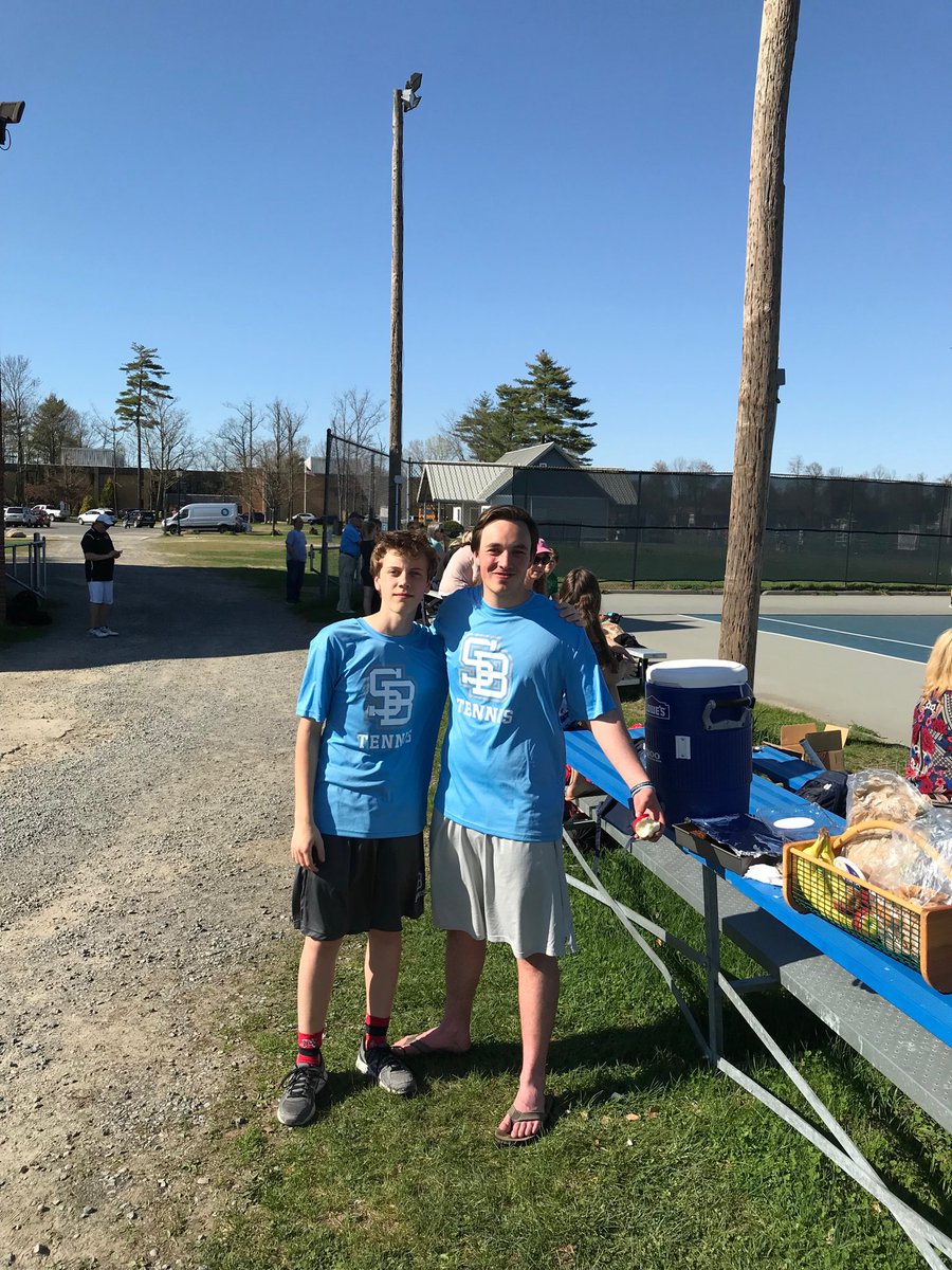 SBWolfPack's tweet photo. Foster Ayers (@foster_ayers4) and Sebastien Bolh seal the deal against Rice after their doubles win 🎾 https://t.co/zHADJUmLVJ