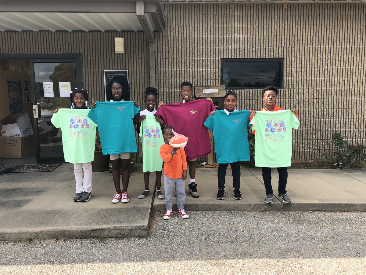 TroyFest's tweet photo. We were able to donate a couple of boxes of past year’s festival shirts to the Boys &amp; Girls Club of Pike and Surrounding Counties this afternoon!! https://t.co/UxvFShMSp8