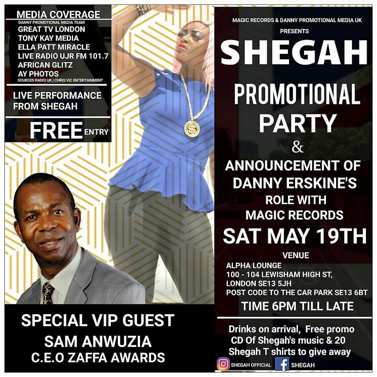 Shegahofficial's tweet photo. Shegah Promotional Party May 19th at Alpha Lounge London https://t.co/3LPyk90pC7