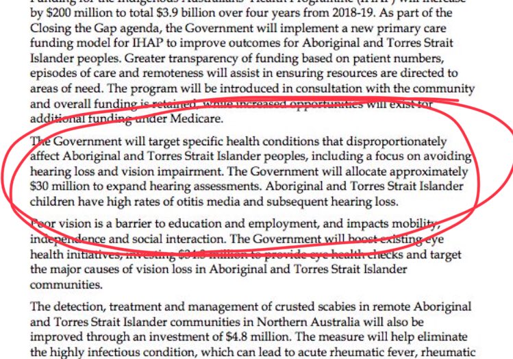 Applaud 👏🏽👏🏽.

The age group that must be focussed on is 2-4 yr olds. 

Ear disease starts in the first year of life, &amp; becomes chronic by 2 yrs. 

In the NT, the age group with the greatest burden of hearing loss are 2-3 yr olds. Also the critical speech &amp; language years.