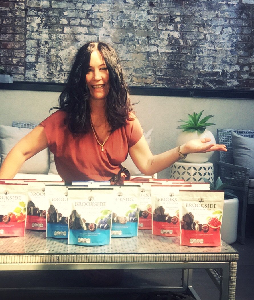 Kathy_Valentine's tweet image. In gorgeous NYC with  @Brookside_Choc #yum #ThatsBallsy #BrooksidePartner