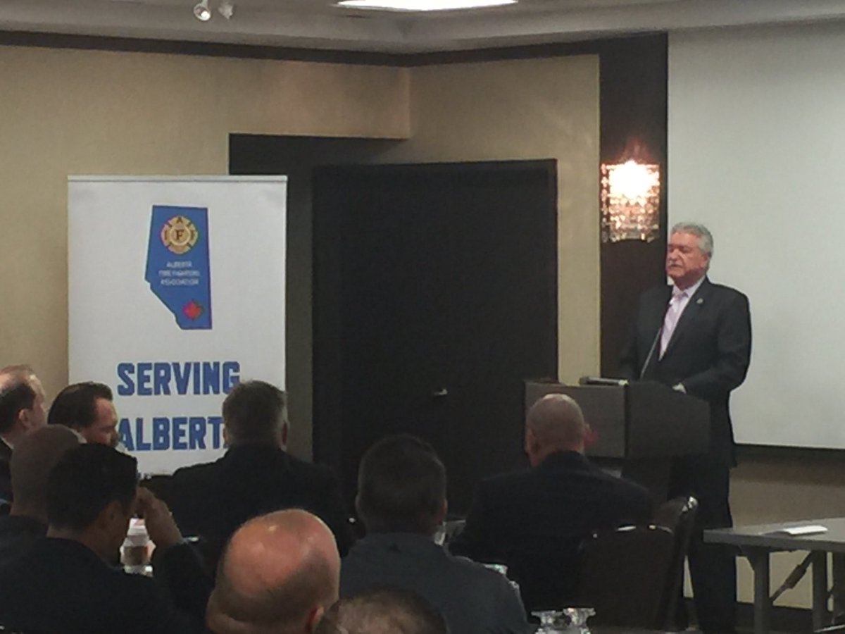 IAFF4739's tweet photo. @AlbertaFFA conference this week. Pleased to hear from @IAFFNewsDesk General President Harold Schaitberger. https://t.co/T3FA0QmIwx