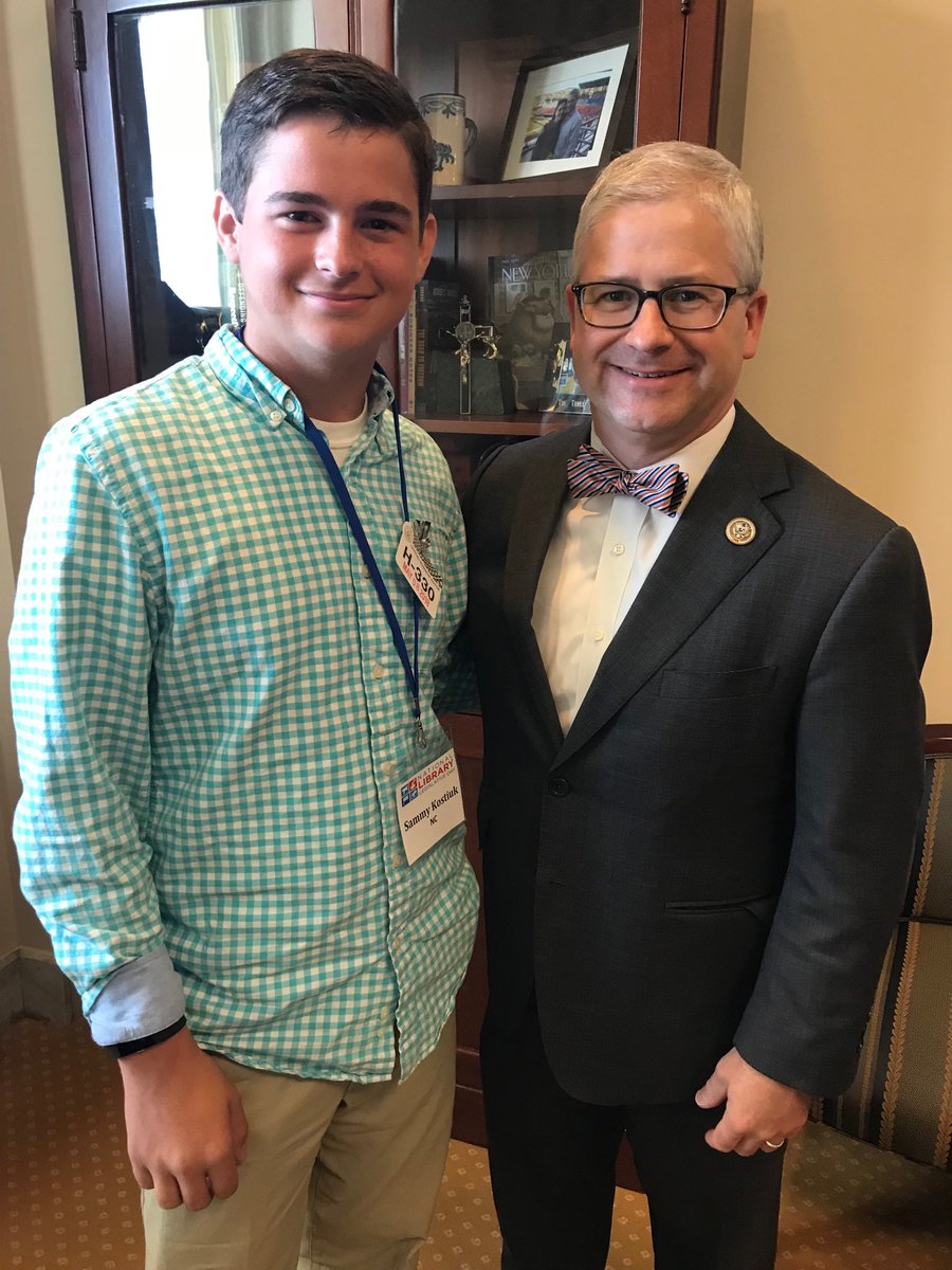 SackettJen's tweet photo. Just left a meeting with Representative McHenry who is not only a great library advocate but regular user! @nclaonline #nlld @PatrickMcHenry https://t.co/JxNCHTNHnl