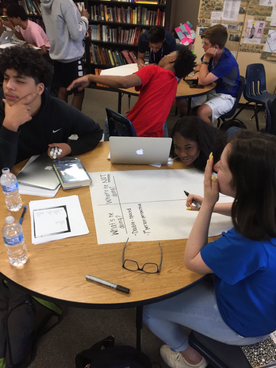 mrs_friend's tweet photo. Working some poetry analysis today! What does the poet do? What does he/she not do? Poems by @jandynelson, @kwamealexander, @JasonReynolds83, and more! #hebronreads #teachlikeme https://t.co/2xAJTxHckP