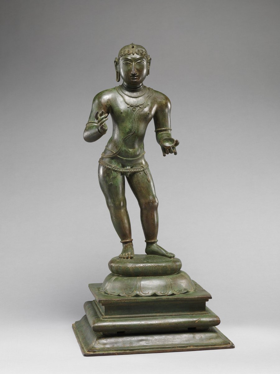 A Chola era bronze vigraham of the great nayanar, Thirugyana Sambandar, now held at met museum in nyc.  https://www.metmuseum.org/art/collection/search/75960