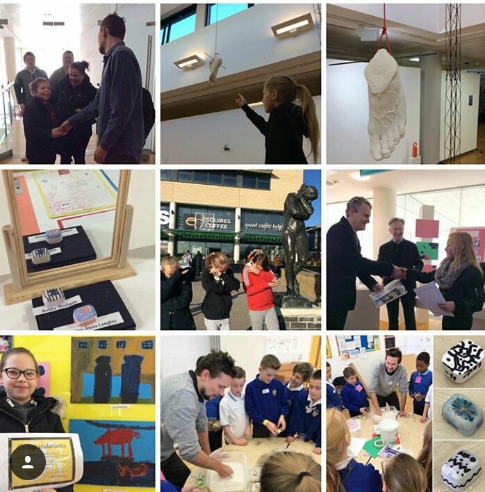 PMSA_Sculpture's tweet photo. Our #PMSAeducation is EXCITED to be in partnership with #harlowarttrust WE are PROUD to be SUPPORTING their #RCA residency programme #STAIR great to look back to how we supported #STAIR01 @ThomsonFinn LOVED our kids workshop/exhibition  @GibberdGallery2 #HarlowHopscotch in 2017 https://t.co/Sn9uQuU9q9