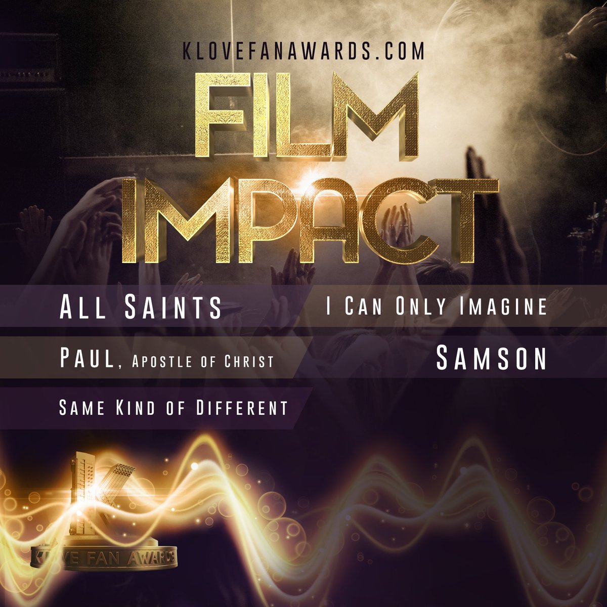 AFFIRM Films is thrilled and honored to share that ALL SAINTS and PAUL, APOSTLE OF CHRIST have been nominated for K-LOVE Fan Awards in the category of Film Impact! Show your support and vote for your favorite here: klovefanawards.com#AllSaintsMovie #AFFIRMFilms