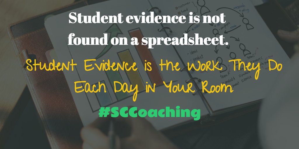 Mann4Edu's tweet photo. When you say your are looking at student evidence... are you looking at data on a spreadsheet or are you looking at actual student work? Base your daily instructional decisions off the student work. #SCCoaching #CSISDchat #AMCMS @SweeneyDiane https://t.co/TA39SM9O3q