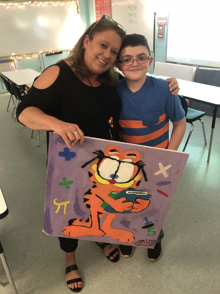 VikingsConquer's tweet photo. A gift from Matthew Cummings to Mrs. Blackerby. What a great artist! #WeAreMV https://t.co/54klYYm55A