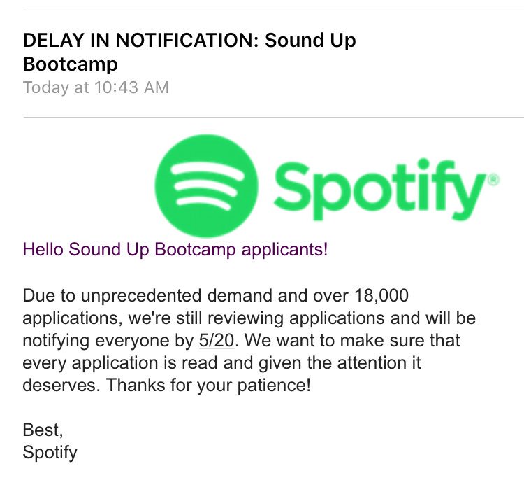 JukeboxBorne's tweet photo. Woooooow 18,000 WOC applied for 1/10 spots including myself. I wonder how many poorly represented fields go just like this. Where the willingness and passion is evident but the available opportunity can't even tap the surface of possible inclusion into the spaces #SpotifyBootcamp https://t.co/WmZBMKa3zt