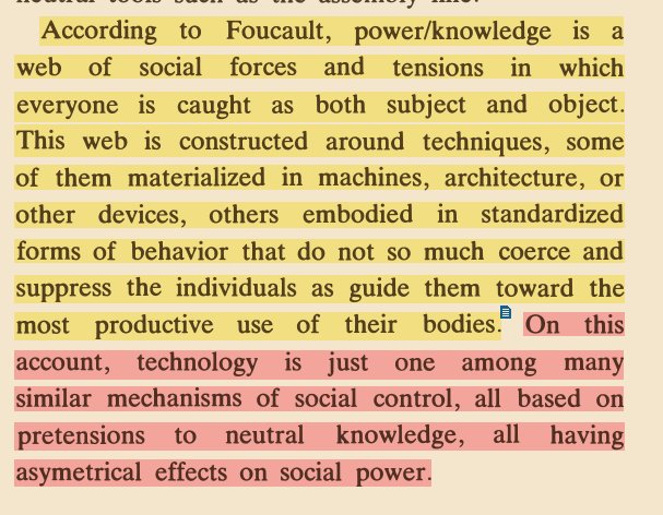 #Foucault (who else) helps us to understand why #technology will NEVER be politically neutral.

#TechPolitics
#PoliticsOfTechnology
#digitalisierung
#DigitalTransformation