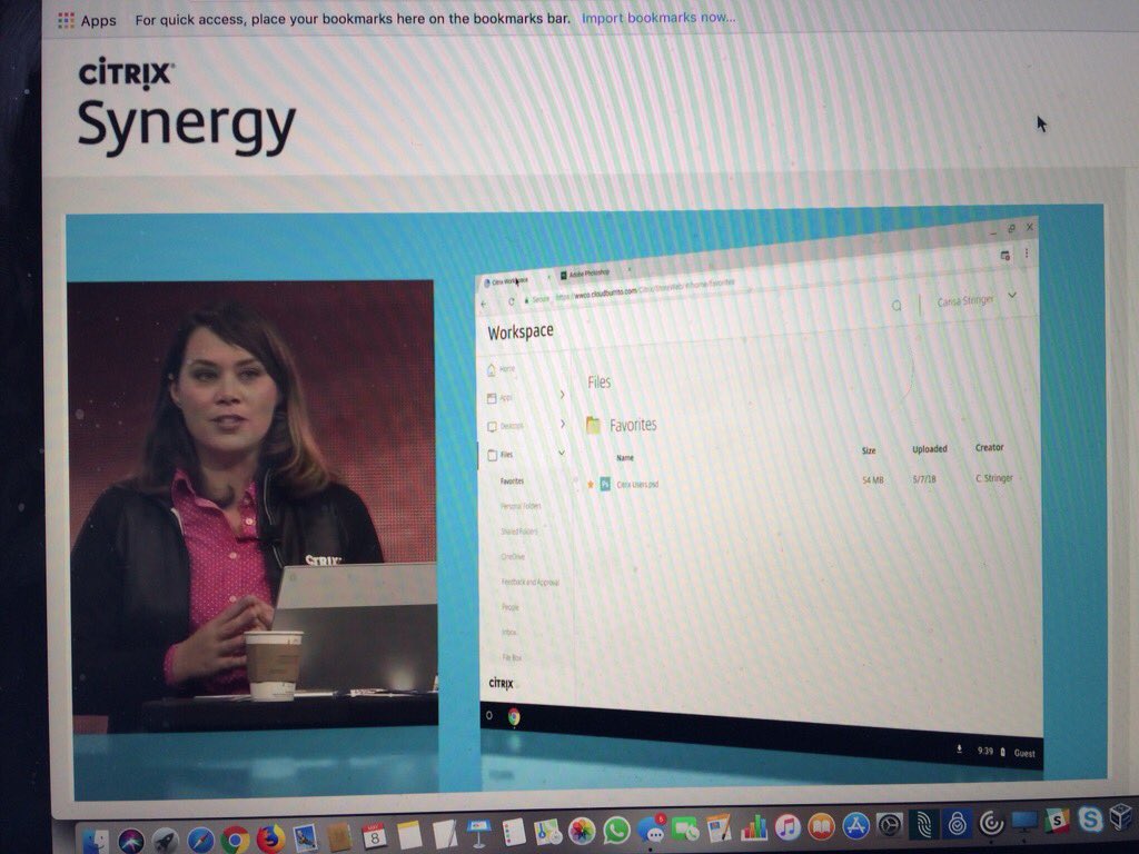 lyndonjonmartin's tweet image. @carisastring demoing @Citrix #WorkspaceApp 👌🏻👊🏻👍🏻😎 #CitrixSynergy #CitrixCTA